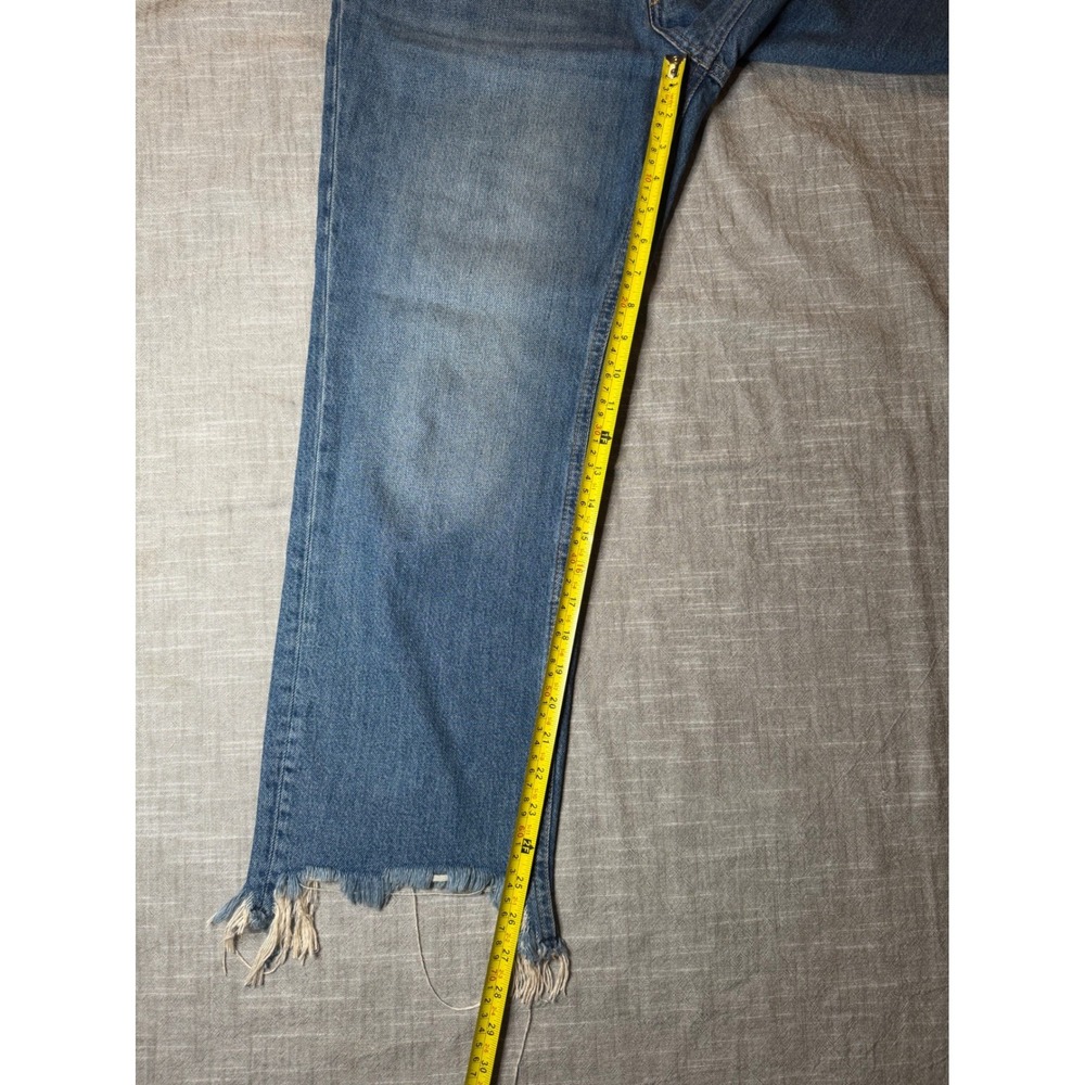 We The Free Free People Twenty Eight Jeans Blue High Rise Shredded Raw Hem 28 - Picture 8 of 13